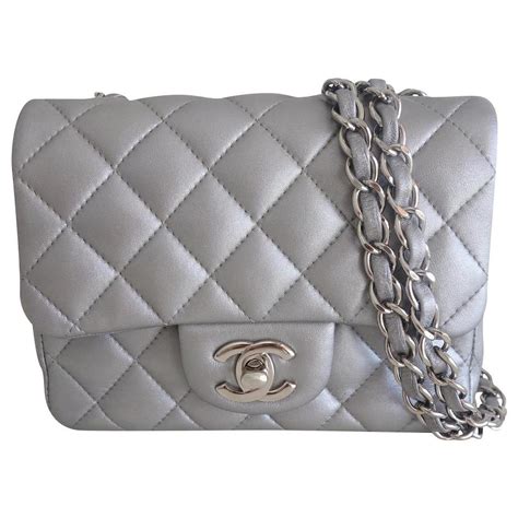 chanel vintage tasche grau